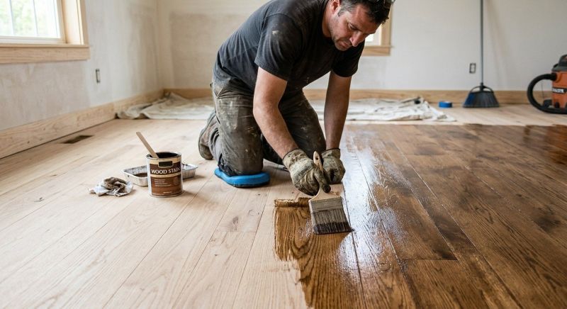 Our team working on Wood Floor Service projects in St Louis, MO