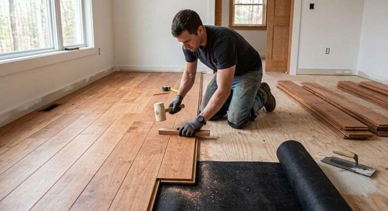 Cherry Floor Installation in Arnold, MO