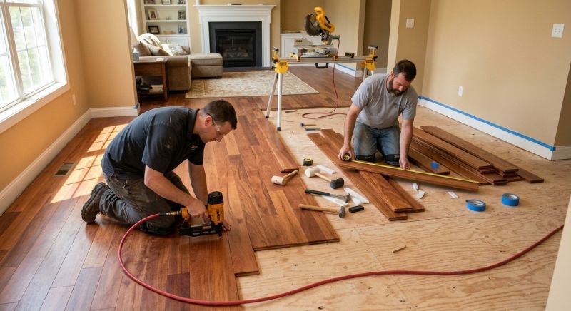 Cherry Floor Installation in East Alton, IL
