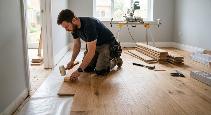 Dark Wood Floor Installation in St Louis, MO