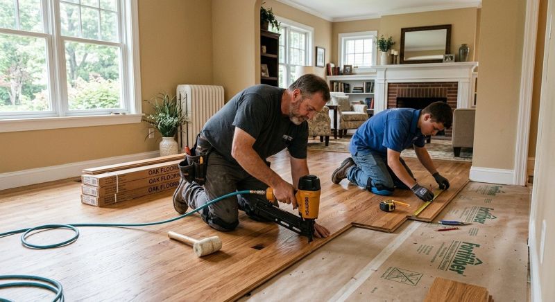 Oak Floor Installation in Columbia, IL